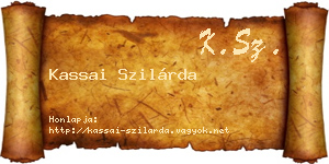 Kassai Szilárda névjegykártya